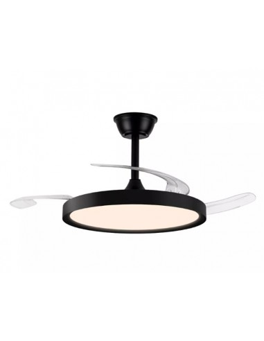 Ventilateur de plafond Led avec pales rétractables Noir EDM 33041